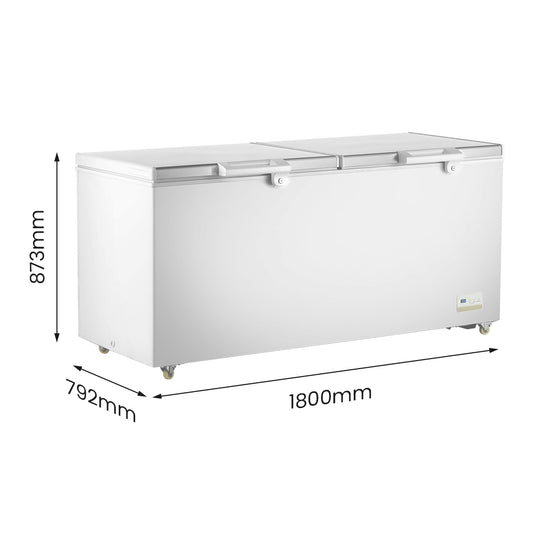 Thermaster 600L Chest Freezer with Stainless Steel Lid - BD600F