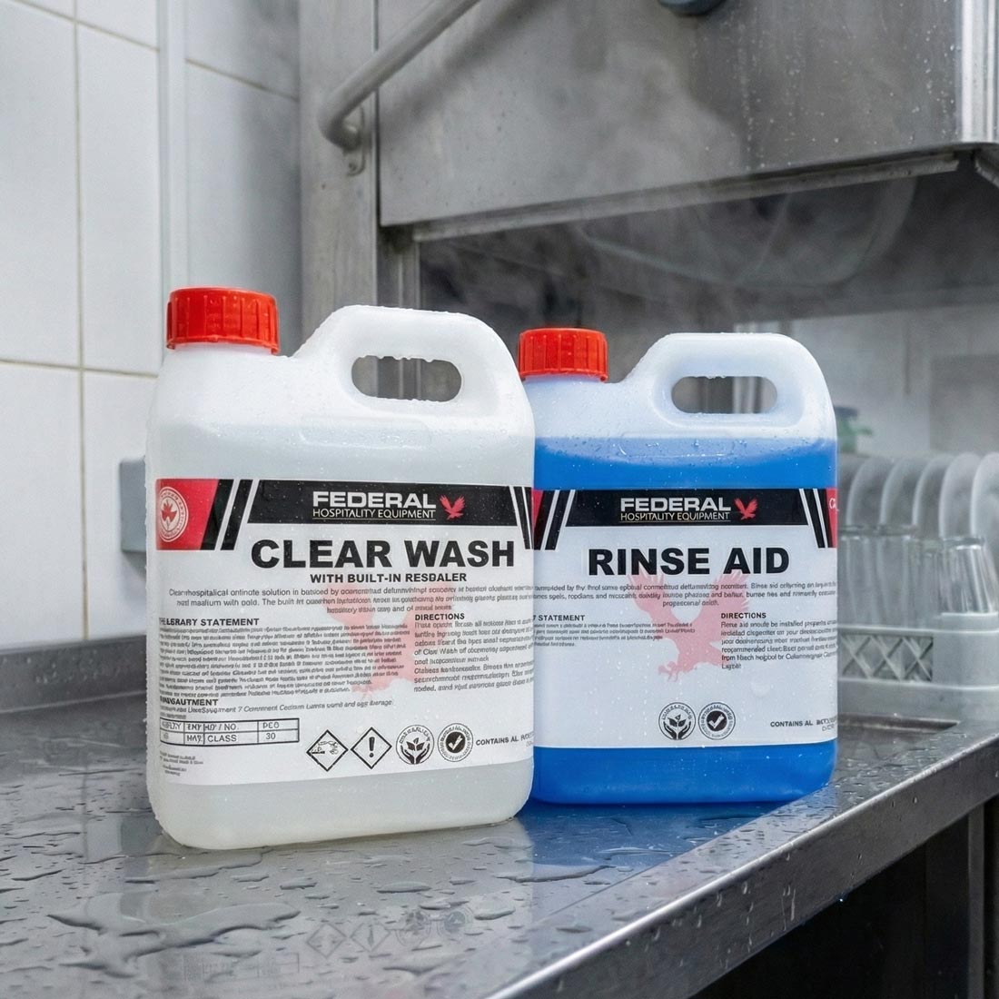 DISHWASHER CHEMICAL CLEANING PACK (Clear Wash 2L + Rinse Aid 2L) - DH-PACK