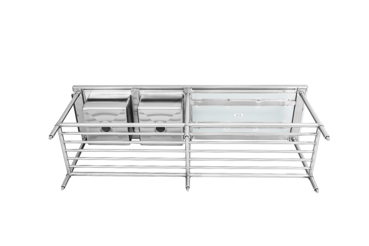 DSBD7-2400L/A Left Inlet Double Sink Dishwasher Bench