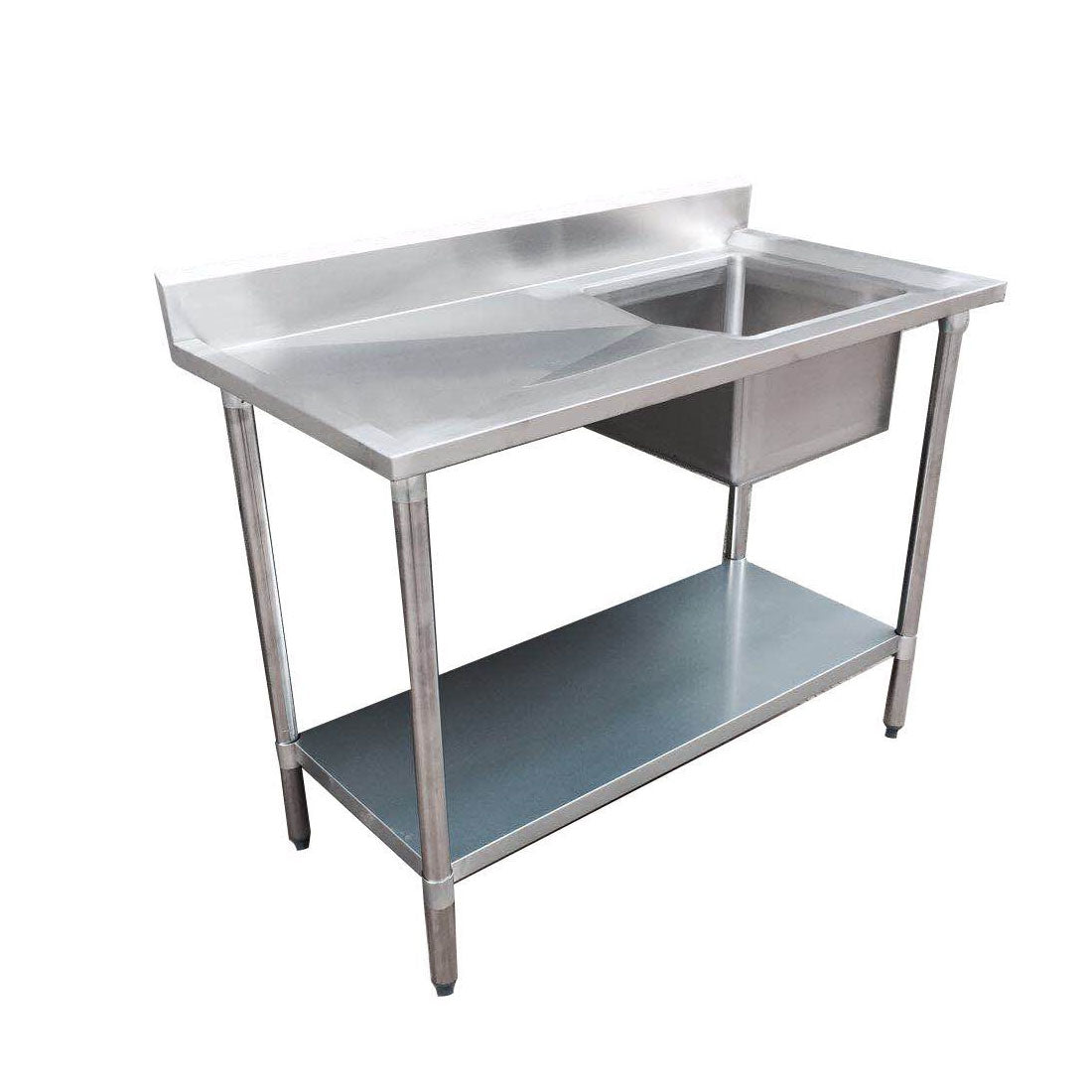 Economic 304 Grade Stainless Steel Single Sink Benches 700 Deep
