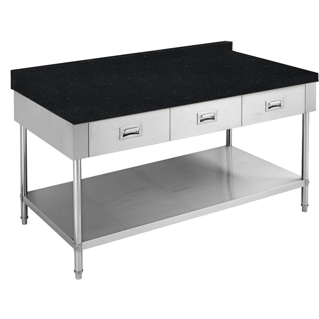 Black Splashback for Stone Kitchen Bench