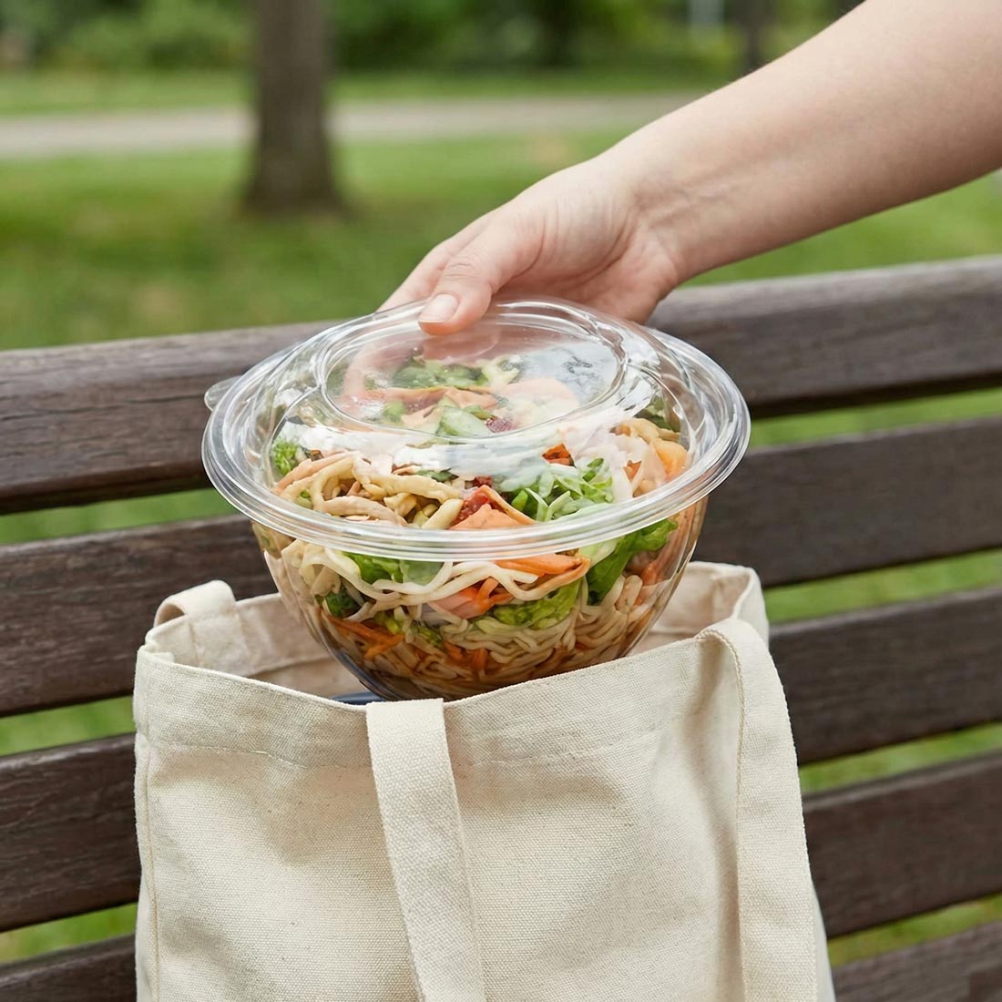 PakMax PET Rose Salad Bowl Combo 32oz - RSBC-32C