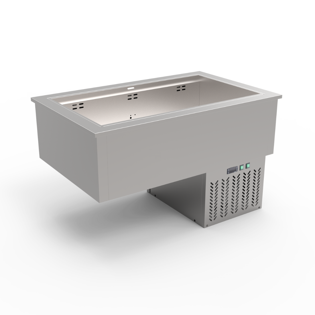 Thermaster 3×GN 1/1 Capacity Ventilated Static Cold Bain Marie Trays - GN3-VA