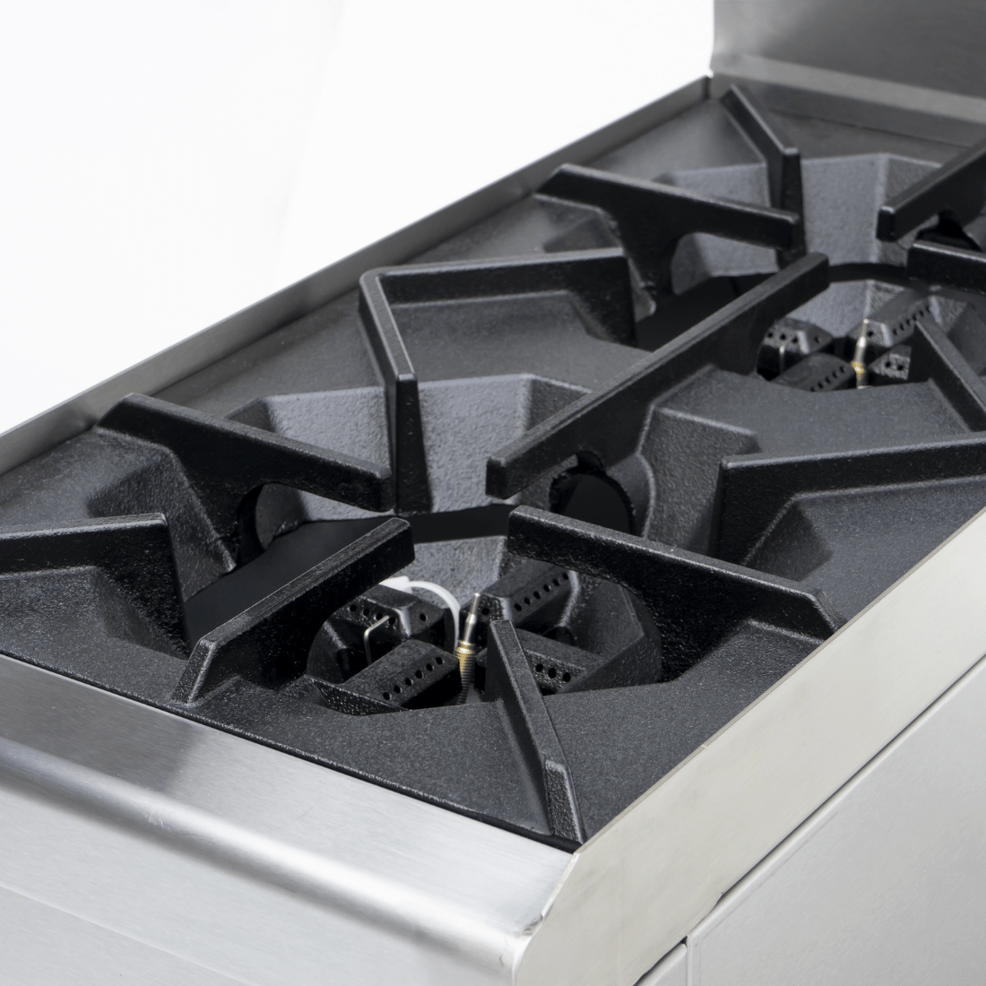 GASMAX Benchtop Natural Gas 2 Burner Cooktop w/ Splashback JUS-TR-2B
