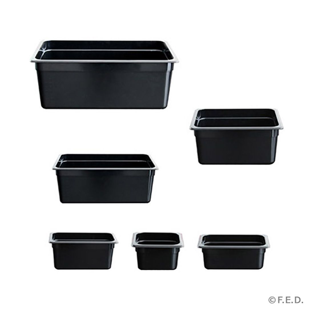 Modular System Black Poly 1/2 x 65 mm Gastronorm Pan JW-P122B (1 Pack)