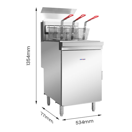 GasMax Superfast LPG Gas Tube Fryer - RC500ELPG