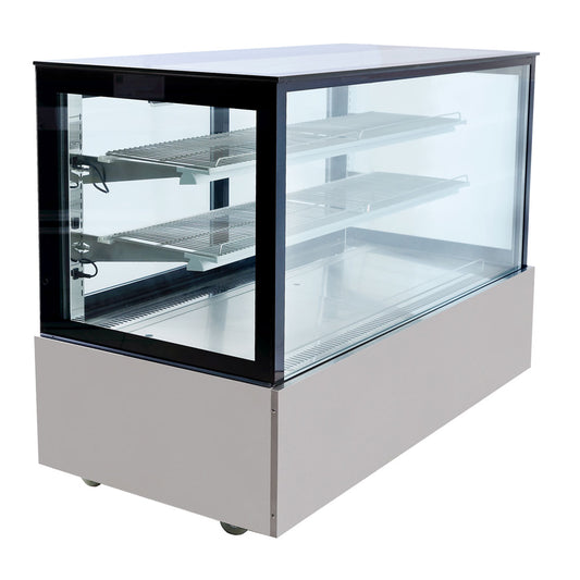 Bonvue Black Trim Square Glass Cake Display 2 Shelves - SSU150-2XB