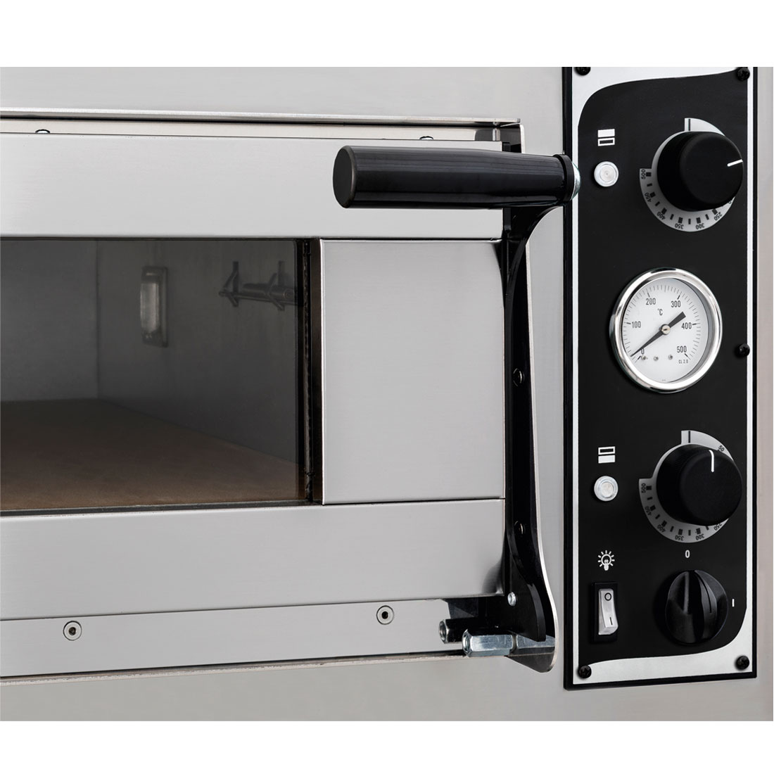 BakerMax Pizza Ovens Electric Single Deck 6 x 35cm - TP-2-1-SD