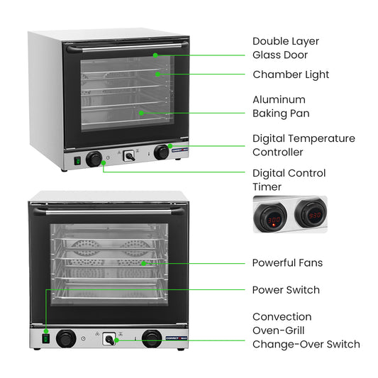 Convect Max Digital Convection Oven with Grill - YXD-3DI