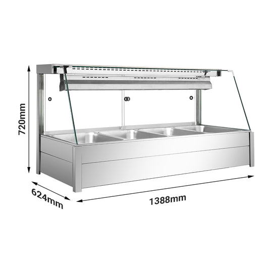 Bonvue Angled Countertop Wet and Dry Bain Marie BM14TC