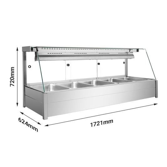 Bonvue Angled Countertop Wet and Dry Bain Marie BM17TC