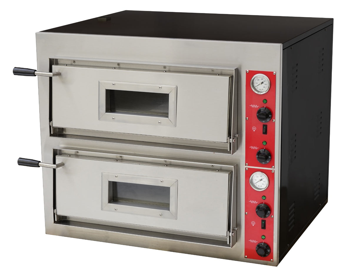 BakerMax Black Electric Panther Pizza Deck Oven - EP-2E