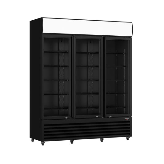 Thermaster Three Glass Door Colourbond Upright Drink Fridge - LG-1203BP