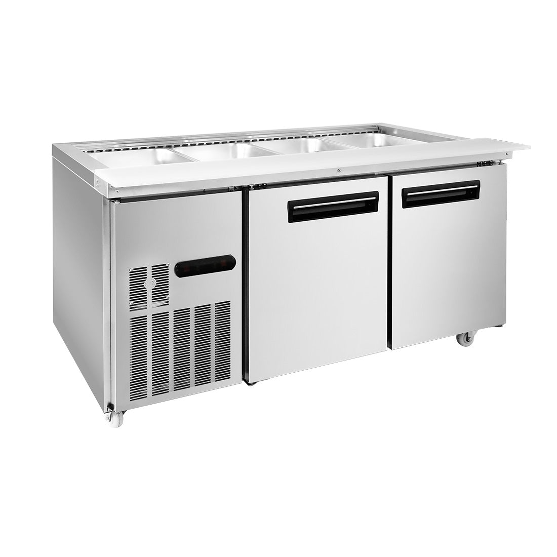 Thermaster Two Door Cold Bench Salad Station 4x1/1 GN Pans - PG150FA-XB