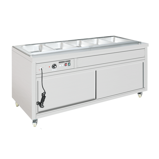 Thermaster Premium Wet and Dry Bain Marie Food Display 5x1/1 GN Pans - PG180FE-XB