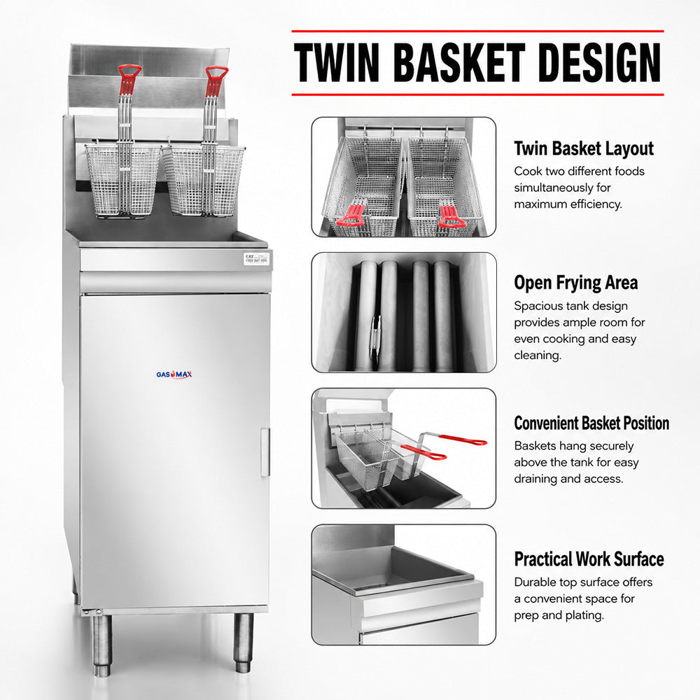 GasMax Superfast Natural Gas Tube Fryer - RC400E