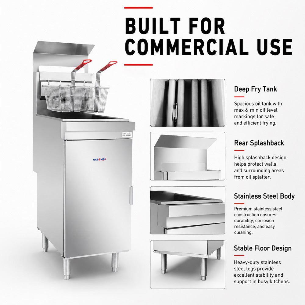 GasMax Superfast Natural Gas Tube Fryer - RC400E