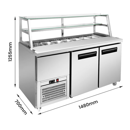 Thermaster two door Deluxe Sandwich Bar - SCB/15