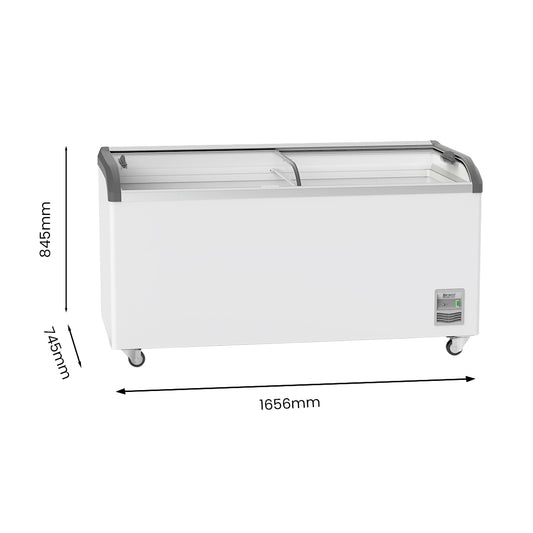 Thermaster Heavy Duty Supermarket Glass Sliding Lid Freezers 576L - SD-576K