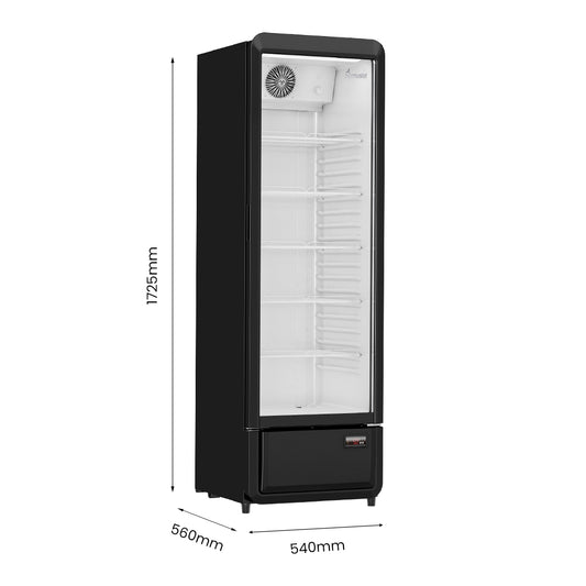 Thermaster Upright Glass Door Beverage Fridge - SDC-258B