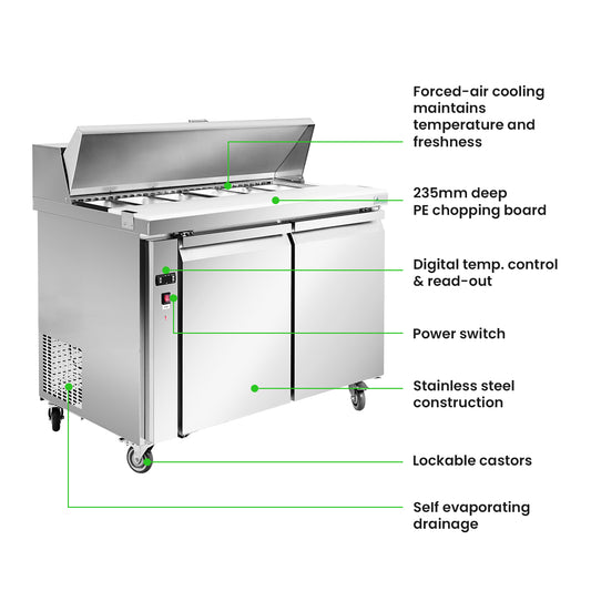 Thermaster two door Sandwich Bar - SLB120
