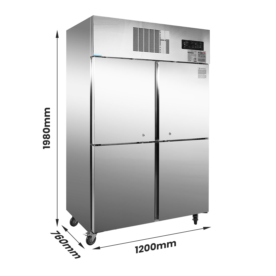 SUF1000 TROPICAL Thermaster 4 x Half door SS Freezer