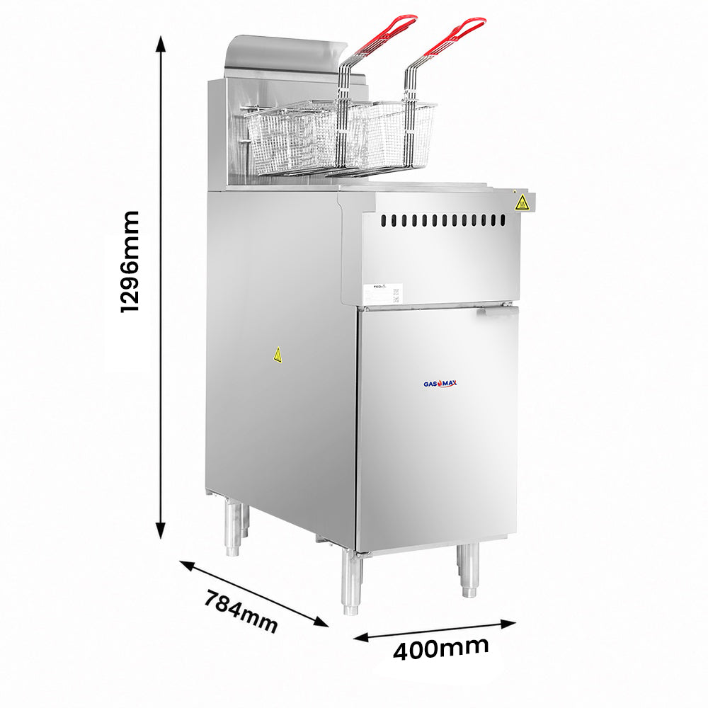 Gasmax V Pan Natural Gas Deep Fryer - VP122