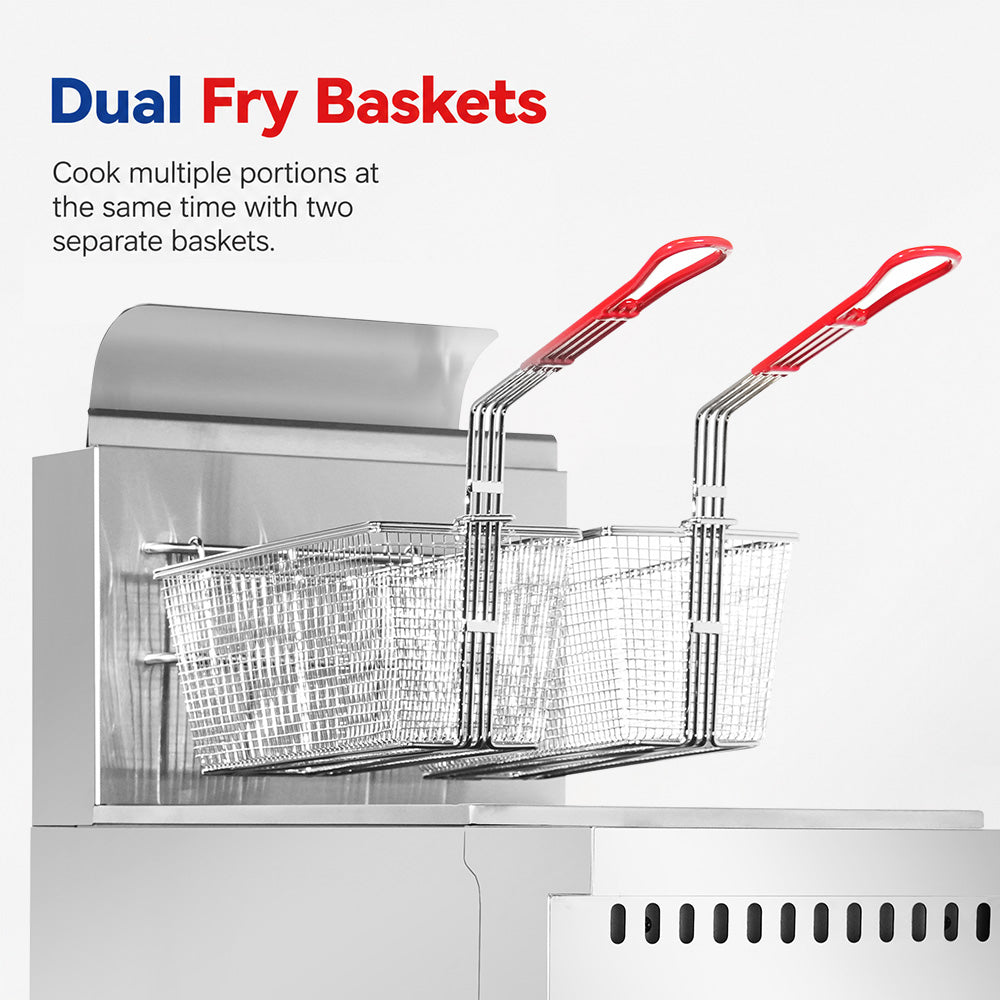 Gasmax V Pan Natural Gas Deep Fryer - VP122