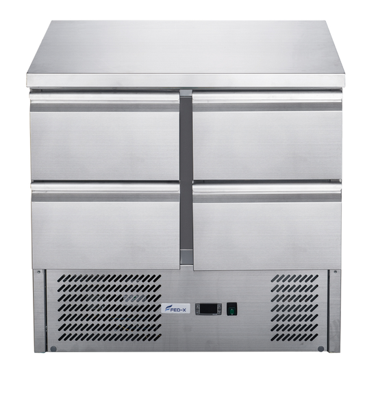 FED-X Four Drawer Compact Workbench Fridge - XGNS900-4D