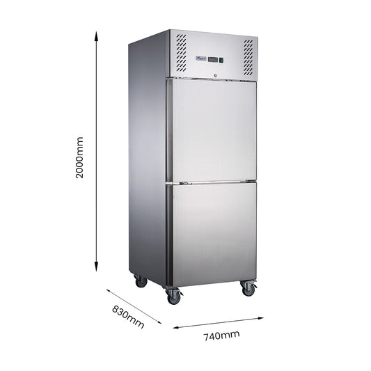 FED-X S/S Split Two-Door Upright Fridge - XURC650S1V