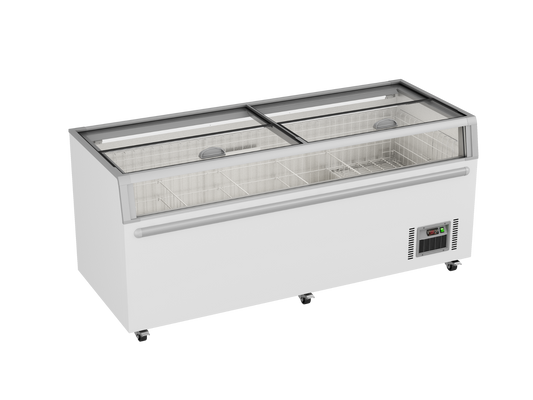 Thermaster Supermarket Island Freezer with Glass Sliding Lids ZCD-L210G
